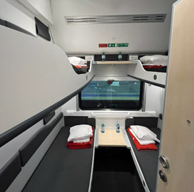 4-berth comfort couchette on a Nightjet