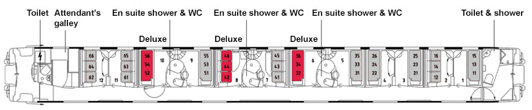 Nightjet sleeper bed numbering - Comforrtline type