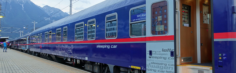 Comfortline sleeping-car at Innsbruck