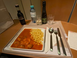 Food on Nightjet sleeper trains