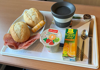 Nightjet sleeper breakfast