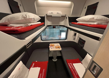 4-berth couchette in new generation Nightjet train