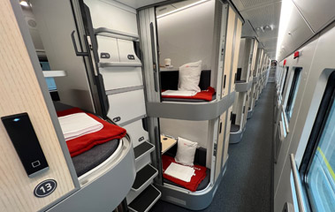 Mini-cabins in new generation Nightjet train