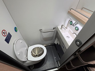 Comfort shower & toilet in new generation Nightjet train