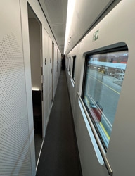 Sleeper corridor in new generation Nightjet train