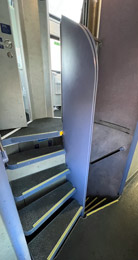 Stairs on double-deck Nightjet sleeper