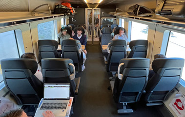Oresund train 1st class seats