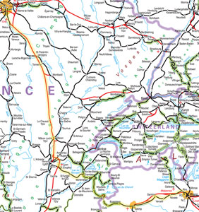 Paris to Milan train route map