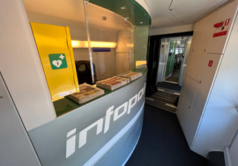 Infopoint on a railjet train