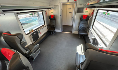 Wheelchair space on a railjet