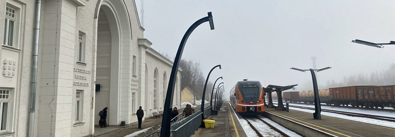 Latvian train at Valga