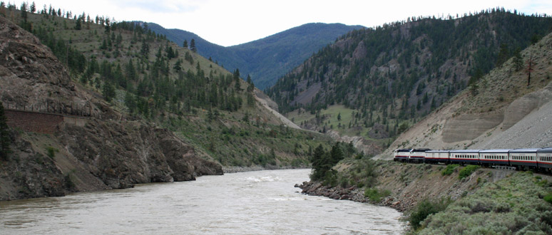 Rocky Mountaineer on the Thompson River