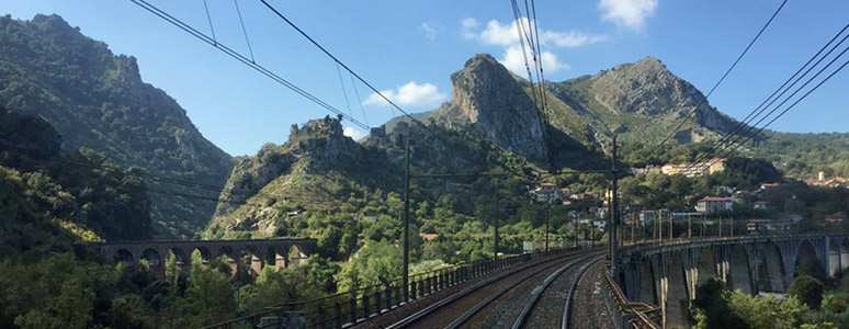 Scenery from the train to Sicily