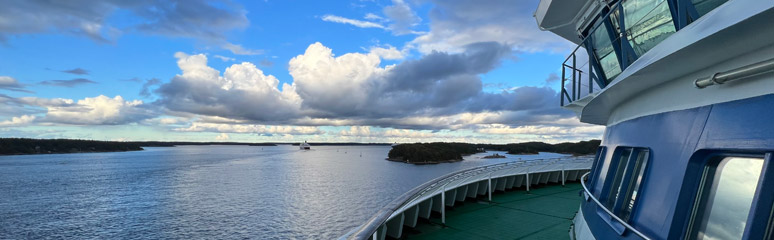 Sailing past Swedish islands