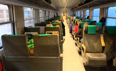 Oslo to Stockholm train interior