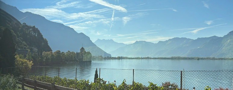 Lake Leman, with Chillon castle just visible