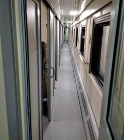 2-berth sleeper on the Tbilisi to Yerevan train