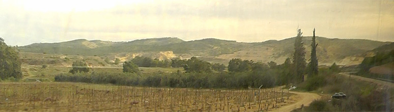 The Tel Aviv-Jerusalem train approaches the Judean Hills