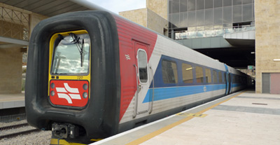 The Tel Aviv to Jerusalem train