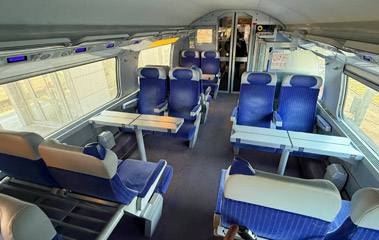 TGV Duplex upper deck 2nd class seats