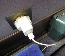 TGV Duplex:  Power outlets