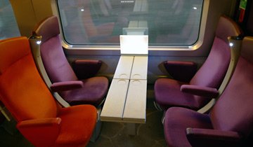 TGV interior by Christian Lacroix, second class