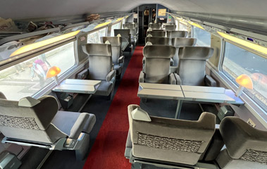 TGV Lyria first class, upper deck
