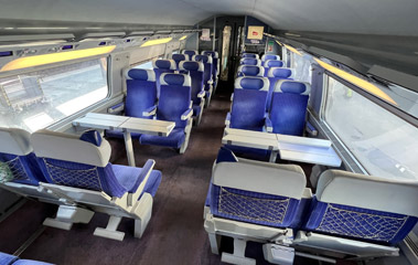 TGV Duplex 2nd class seats, upper deck