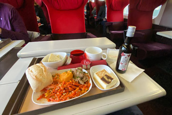 Premium class food on a Thalys train between Amsterdam & Brussels