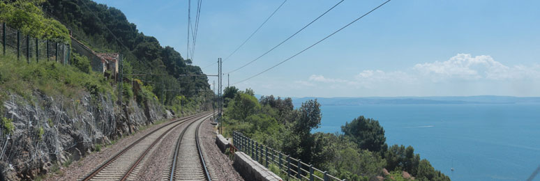 Scenery between Trieste and Ljubljana