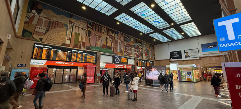 Inside Verona Porta Nuova station