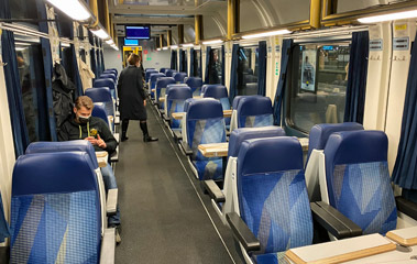 1st class seats on a Hungarian EuroCity train
