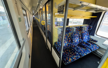 2nd class compartments on a Hungarian EuroCity train