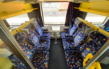 2nd class compartments on a Hungarian EuroCity train