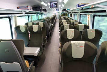 Business class on the Vienna to Venice train