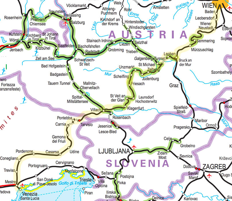 travel from venice to vienna