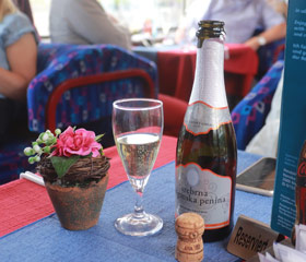 Lunch in Slovenian restaurant car