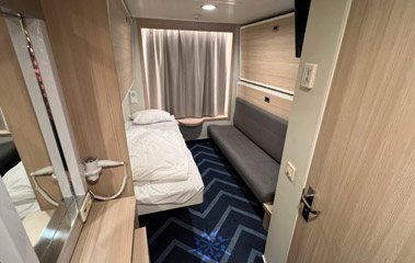 A seaside cabin on Viking Glory from Stockholm to Turku