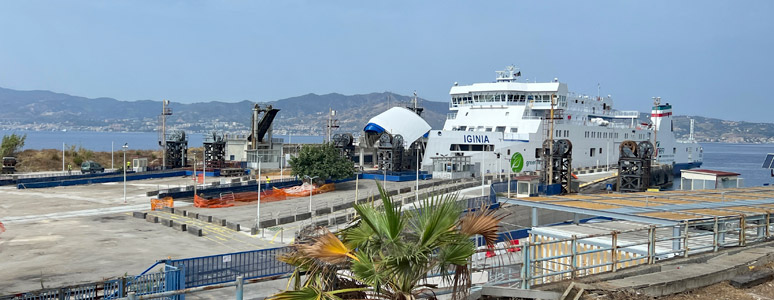 Train ferry at Villa San Giovanni