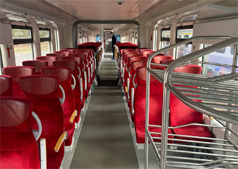 2nd class on the Mockava to Vilnius train