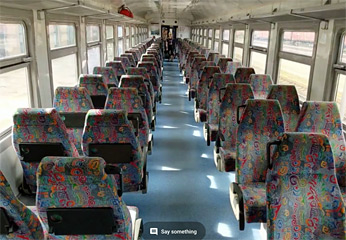 Vilnius to Riga by train:  Seating on the Latvian train