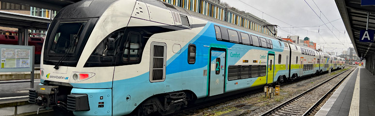 Westbahn train to Salzburg at Vienna