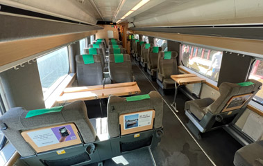 1st class seats on a Copenhagen-Stockholm X2000 train
