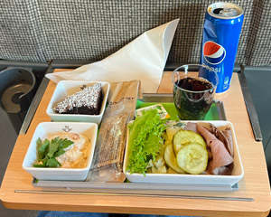 Pre-orderd at-seat meal in 1st class