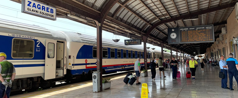 Platform 1 at Zagreb Glavni Kolodvor
