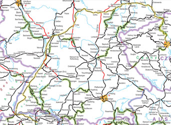 Zurich to Prague train route map