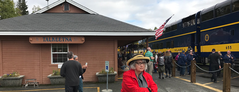 The train calls at Talkeetna