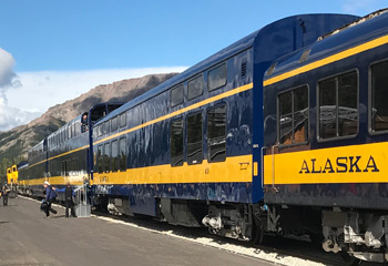 The train from Anchorage to Fairbanks