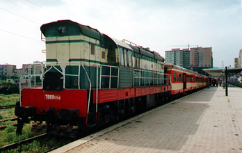 Intercity, Albania-style:  The 09:30 to Durrs waits to leave Tiran