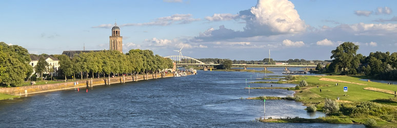 View from the train as it crosses the IJssel at Deventer